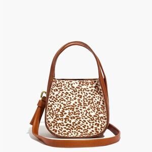 Madewell Genuine Leather Micro Sydney Cheetah Print Western Boho Crossbody Purse